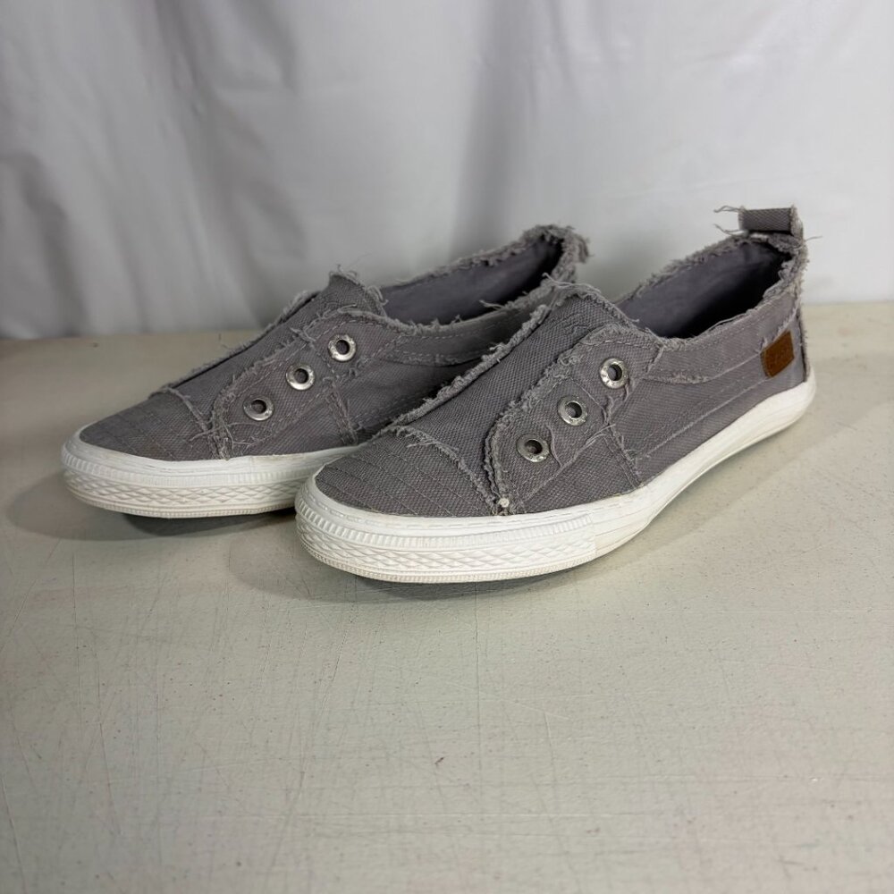 Blowfish Malibu Grey Slip-On Casual Canvas Sneaker Women Size 8.5 - Picture 2 of 13
